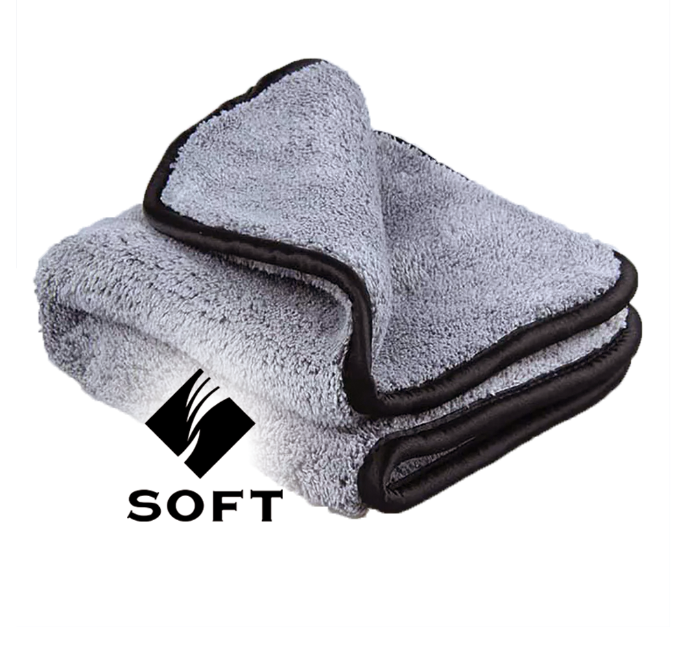 Extra Soft Plush Towel 1000gsm 40x40cm Grey